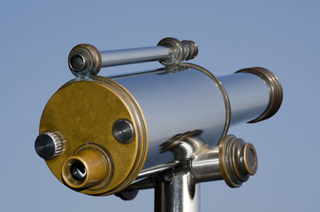 Telescope Against Blue Sky.