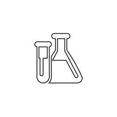 chemistry test tubes icon vector illustration for webiste and graphic design