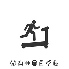 running on treadmill icon vector illustration for webiste and graphic design
