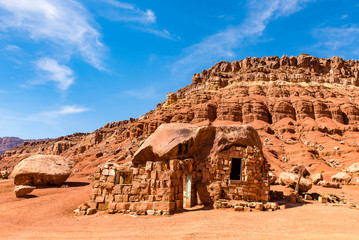 Hogan im Indianter Reservat in Arizona