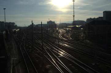 Un tratto della stazione ferroviaria di Torino.