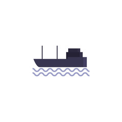 Obraz premium Isolated oil industry ship vector design