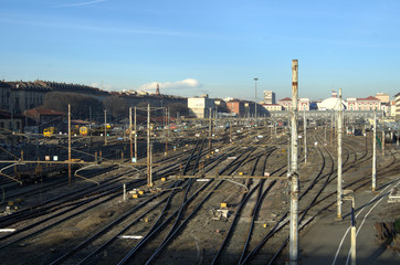 Un tratto della stazione ferroviaria di Torino.