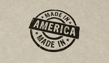Obraz premium Made in America stamp and stamping