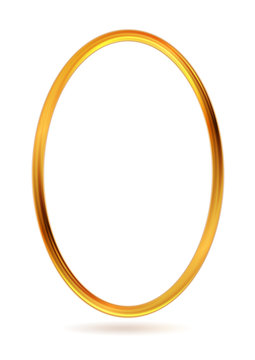 Shape Gold Ellips Ellipse Shape