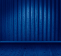 grunge interior toned in trendy Classic Blue color of the Year 2020