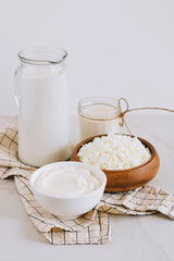 Fresh dairy products, milk, cottage cheese, sour cream, cream, farm products