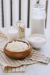 Fresh dairy products, milk, cottage cheese, sour cream, cream, farm products