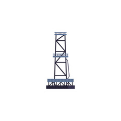 Isolated oil industry tower vector design