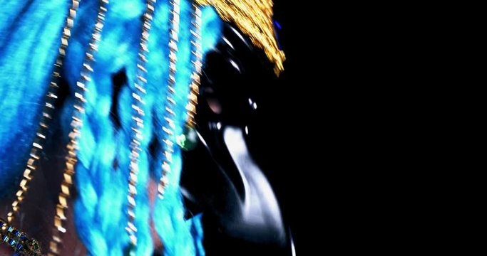 Close up of the face of Thoth, an ancient egyptian god of wisdom, 4k