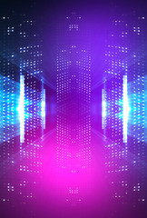 Ultraviolet abstract light. Light element, light line. Violet and pink gradient. Modern background,...