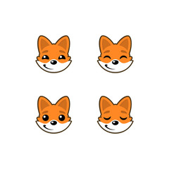 Fototapeta na wymiar Fox head logo bundle. fox head vector template