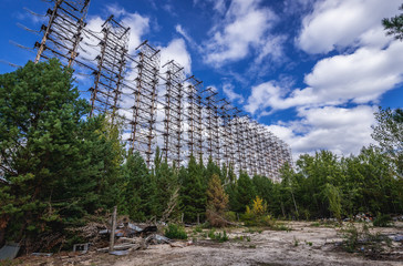 Former military Duga radar system in Chernobyl Exclusion Zone, Ukraine
