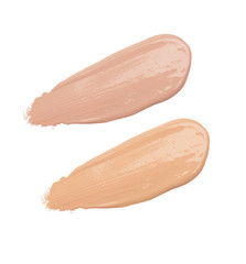 set og close up of beauty liquid powder stroke on white background - Image