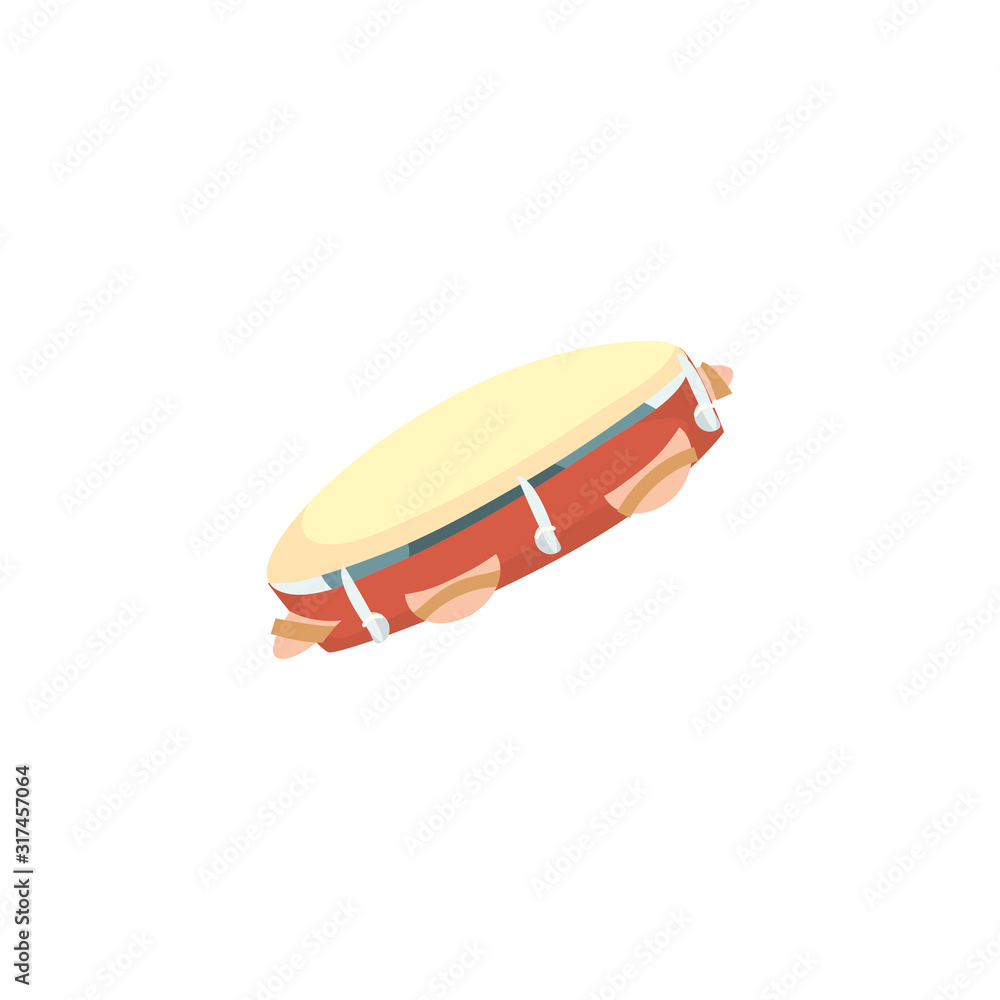 Wall mural Isolated tambourine instrument vector design