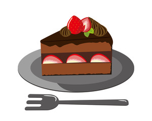 チョコレートケーキ　ケーキ　洋菓子　スイーツ　苺