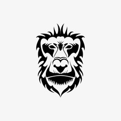 gorilla logo icon design vector element template