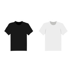 T-shirt. T-shirt white and black.Vector. Illustration