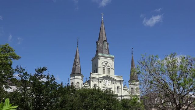Towers of the St. Louis Cathedral. New Orleans, Louisiana, USA