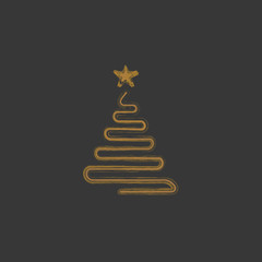  Christmas tree.Flat design.Vector