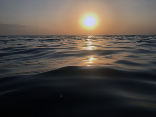 sunset over the sea