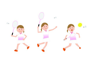 badminton, woman, sports