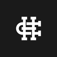 monogram HC vector logo in a modern line style