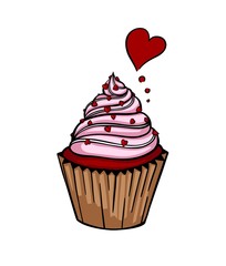 Heartbreaking cupcake 