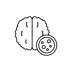 Brain cancer icon. Simple line, outline vector elements of world awareness day icons for ui and ux, website or mobile application