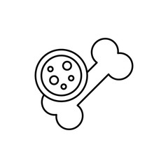 Cancer bone icon. Simple line, outline vector elements of world awareness day icons for ui and ux, website or mobile application