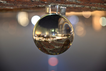 Turin, Mole Antonelliana shot with a crystal ball