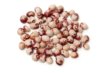 Dry beans on white background