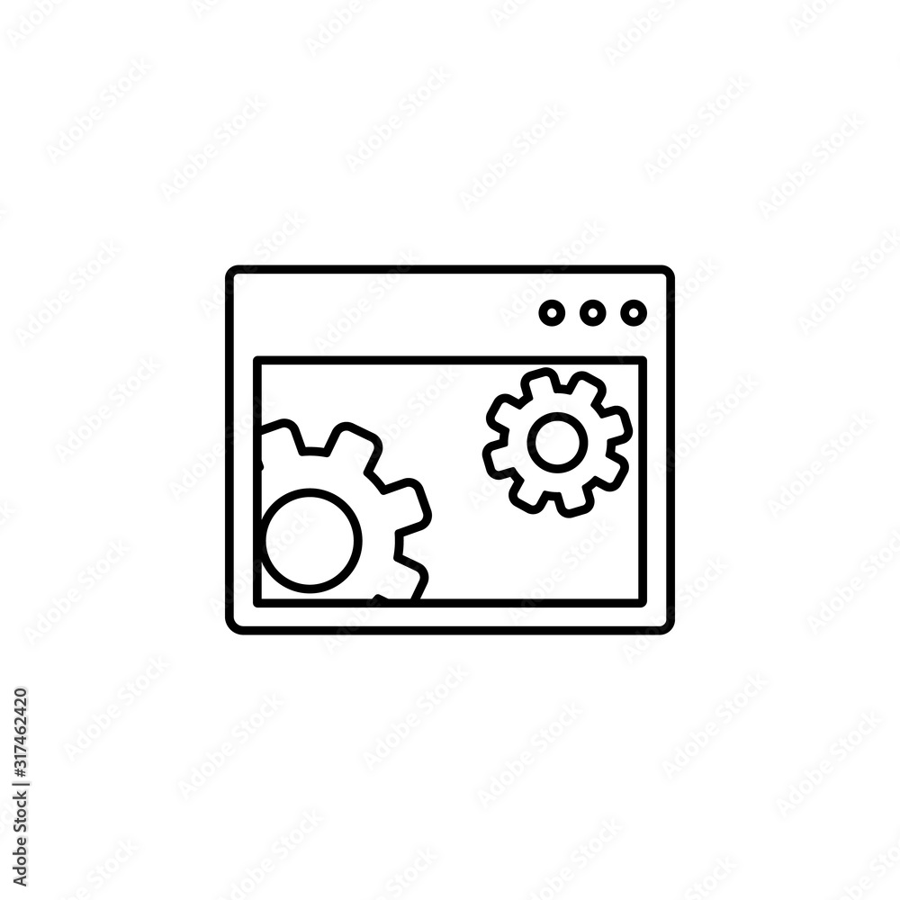 Poster site optimization icon. element of seo and development icon with name for mobile concept and web app
