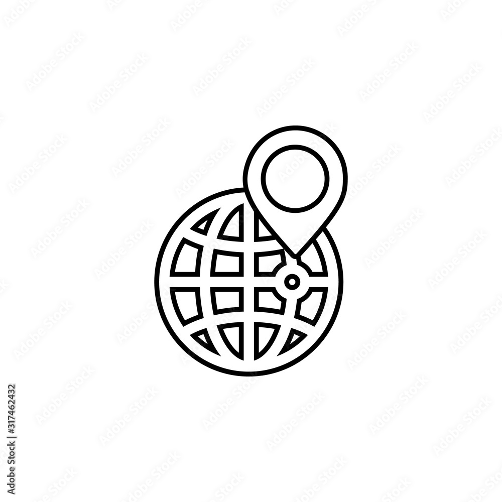 Poster local seo icon. element of seo and development icon with name for mobile concept and web apps. detai