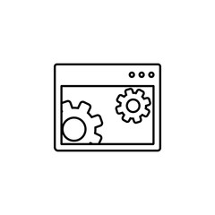 site optimization icon. Element of seo and development icon with name for mobile concept and web apps. Detailed site optimization icon can be used for web and mobile on white background