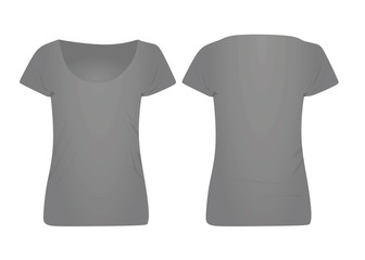 Fototapeta premium Grey women t shirt. vector illustration