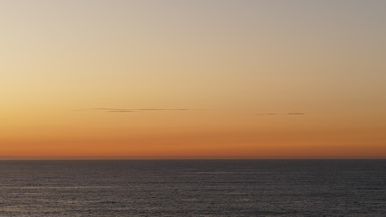 Sunset sky on the Cantabrian Sea coast