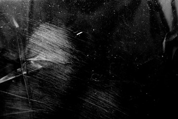 white scratches with scuffs isolated on black