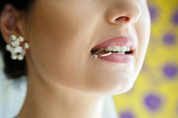 Fototapeta premium women's accessories on a wedding day