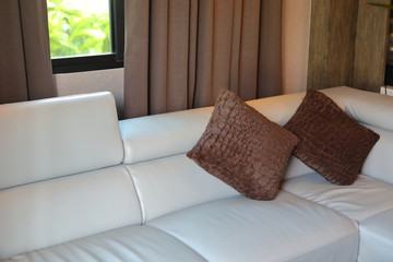 leather sofa furniture inside home living room