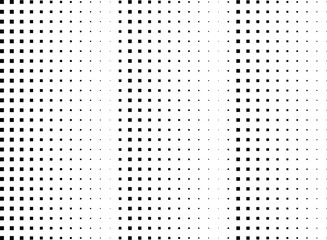 Abstract halftone dotted background. Monochrome grunge pattern with square.  Vector modern pop art texture for posters, sites, cover, business cards, postcards, grunge art, labels layout, stickers.