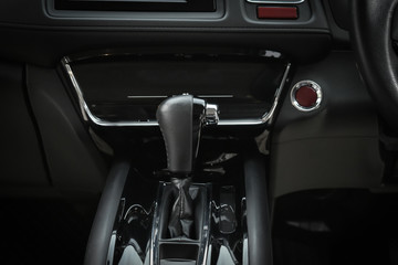 automatic gear drive inside black sport vehicl car