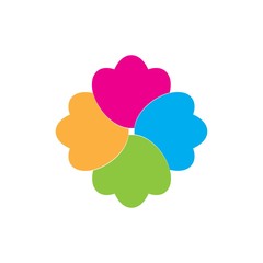 Plumeria flower icon vector illustration design logo template