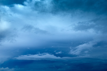 White clouds in blue sky