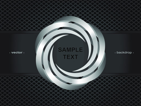 technology background with metal spiral center vector illustration
