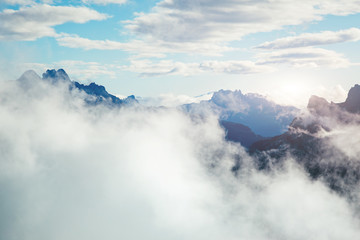 Fototapeta na wymiar Stunning scene of the alpine valley. Location Dolomiti, South Tyrol, Italy.