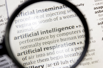 Artificial intelligence word or phrase in a dictionary.