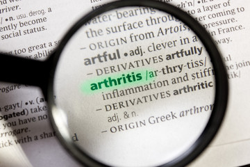Arthritis word or phrase in a dictionary.
