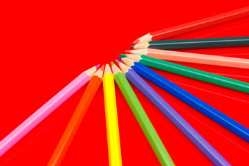 Fototapeta premium colored pencils, color gamut