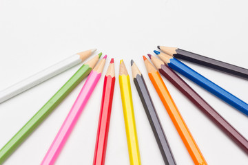 Fototapeta premium colored pencils, color gamut